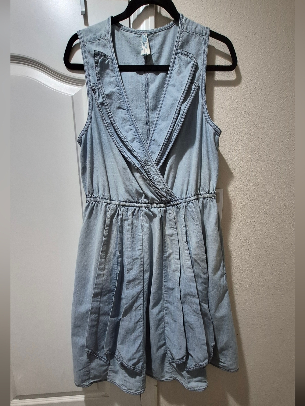 Maeve Chambray Wrap Front Sleeveless Dress | Size M EUC